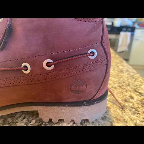 Burgundy Mens Timberland Boots (Size 9) main image 5